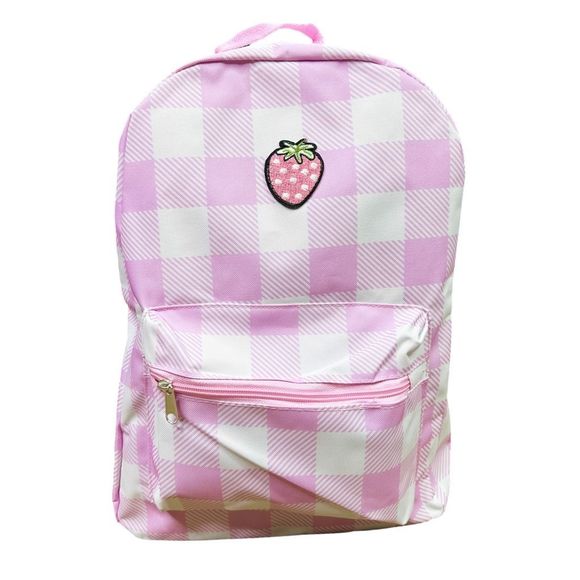 Metropack Pink & White Strawberry Patch Backpack - Picture 1 of 7